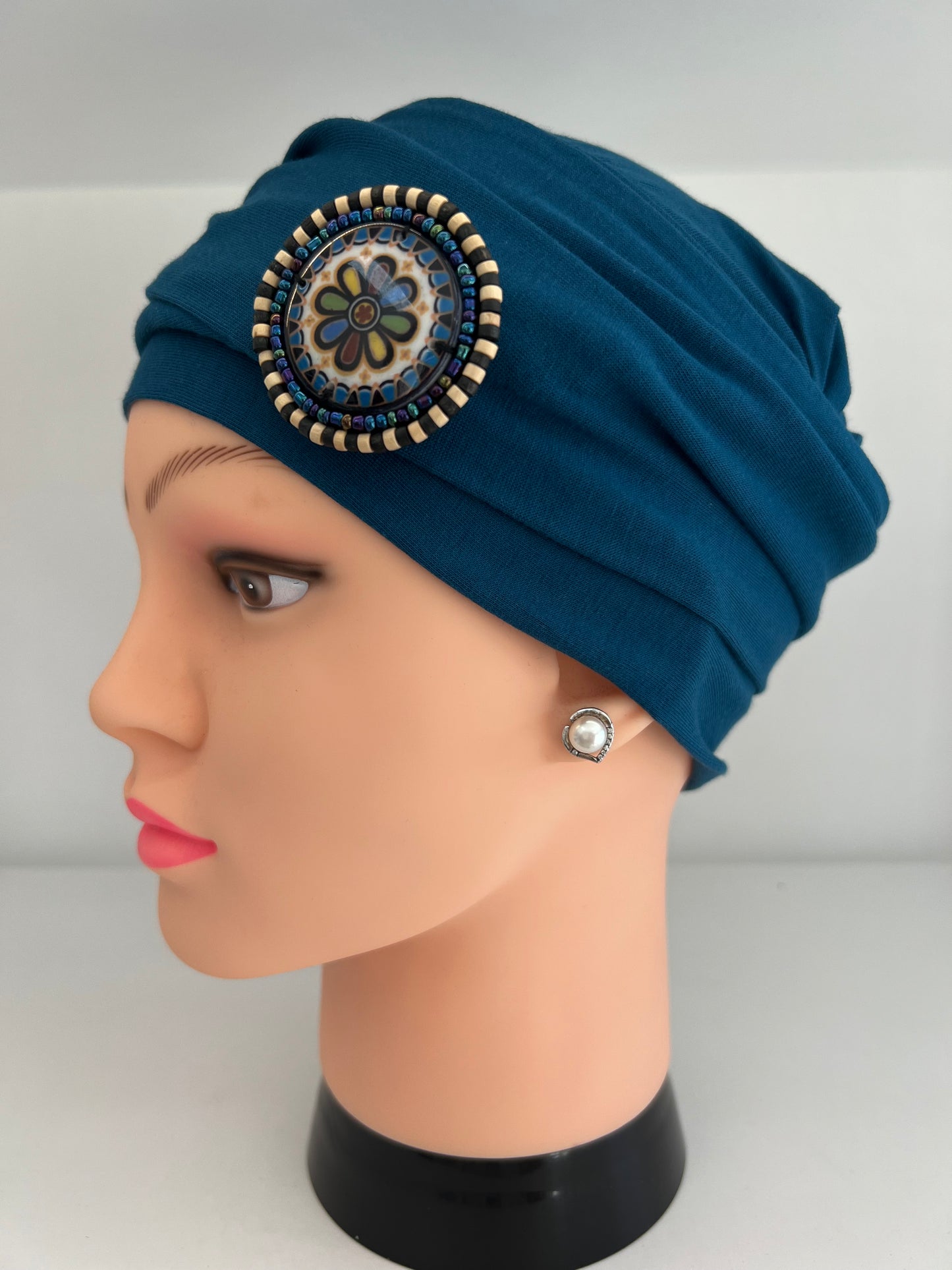 Bandana Annabel – Morbido Cotone Blu Scuro